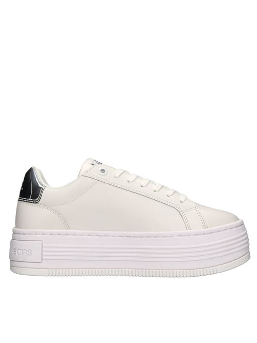 Sneakers in pelle e tessuto CALVIN KLEIN | YW0YW01457BIANCO-ARGENTO